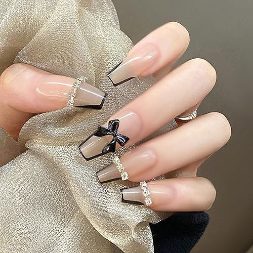 Miniatura 10 de OwlkOrmy 240 pestañas adhesivas finas y transpirables, 10 hojas de pegamento para uñas postizas, puntas súper adhesivas de doble cara (gel de