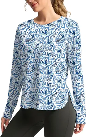  Women's Sun Shirts UPF 50+ Lon Sleeve Workout Hikin Tops