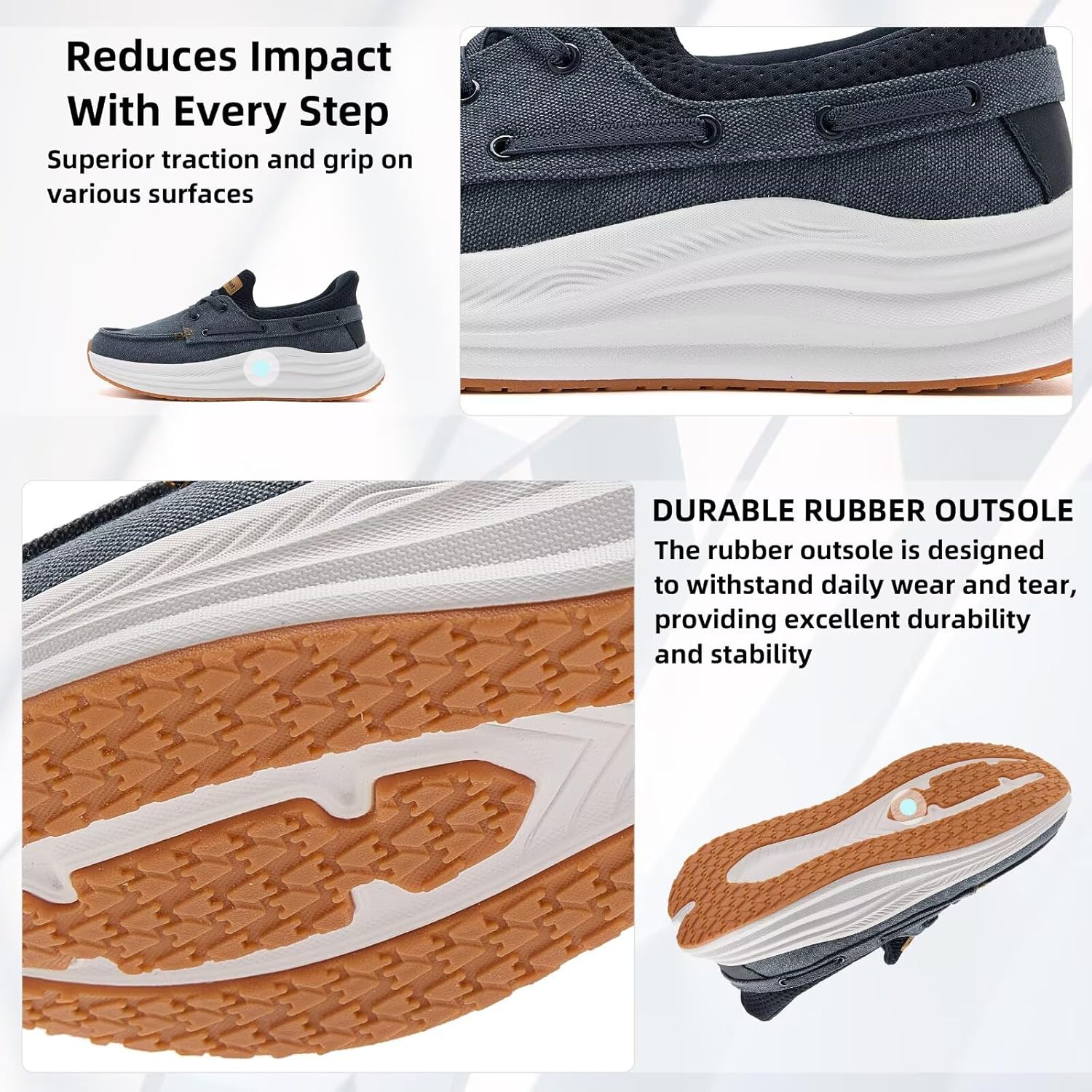 Men's Orthopedic Slip On Walking Shoes: Comfortable Plantar Fasciitis Arch Support Orthotic Loafers, Flat Feet Casual Vintage Flat Canvas Shoes for Foot and Heel Pain Relief - Image 7