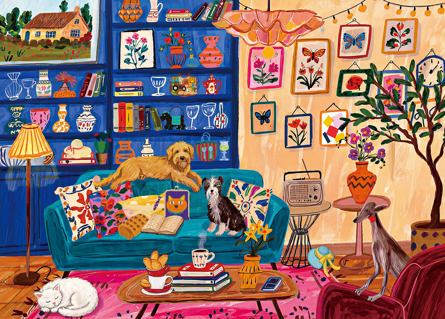 Puzzles 1000 Pieces for Adults-Colorful and Fun Living Room