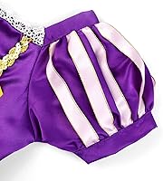 Vista 6 de JerrisApparel Disfraz de princesa para niñas, vestido de cosplay de Halloween, ropa de fiesta con accesorios