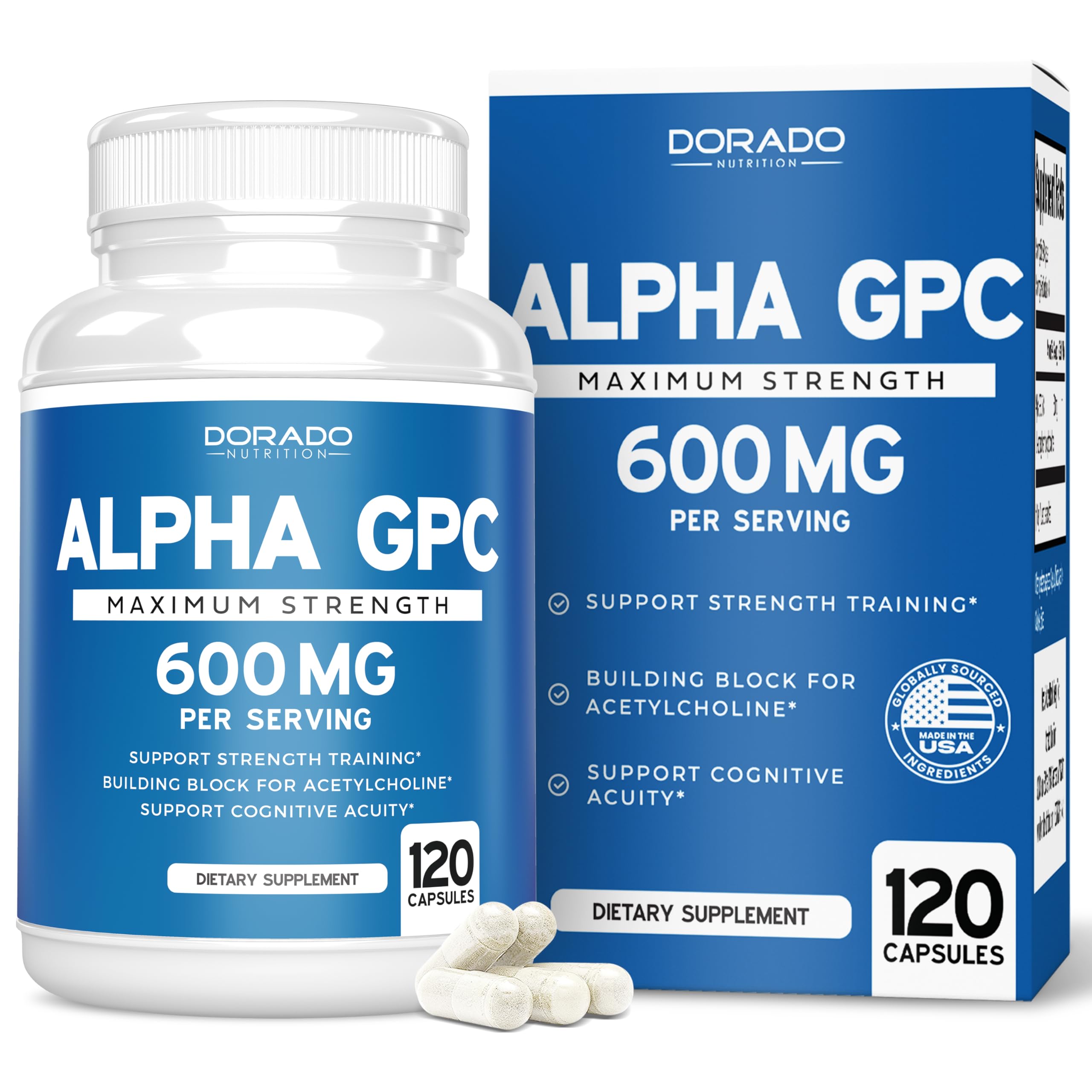 Alpha GPC Choline Capsules - 120 Count