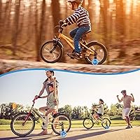 Vista 6 de Ruedas de entrenamiento para bicicleta, con extensores de eje, compatibles con bicicletas de 12/14/16/18/20 pulgadas, rueda de silencio flash, 1 par
