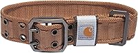 Carhartt Heavy Duty Wide Nylon Dog Collar for Large Breeds - Fully Adjustable, Reflective, Medium Brown