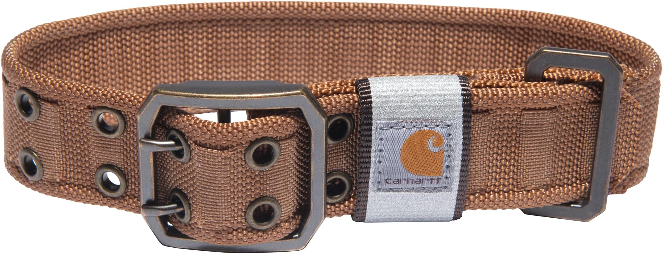 Pet Fully Adjustable Wide Webbing Collar for Dogs, Heavy Duty Nylon for Walking & Training, Carhartt Brown, Large