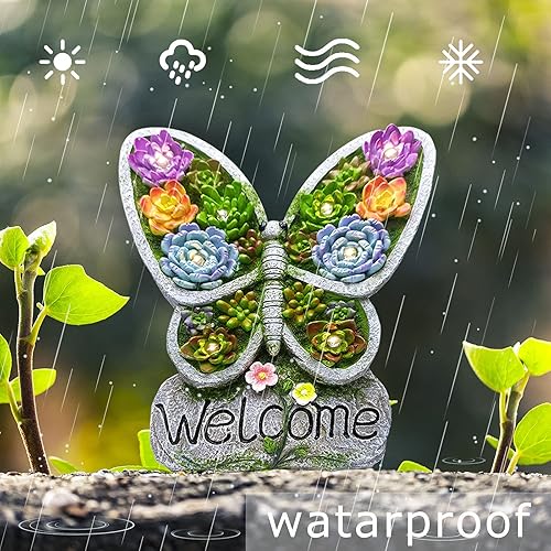 Vista 5 de Butterfly Garden Statues Outdoor Decor Sculptures, Garden Figurines, Patio, Lawn, Yard Art Decoration