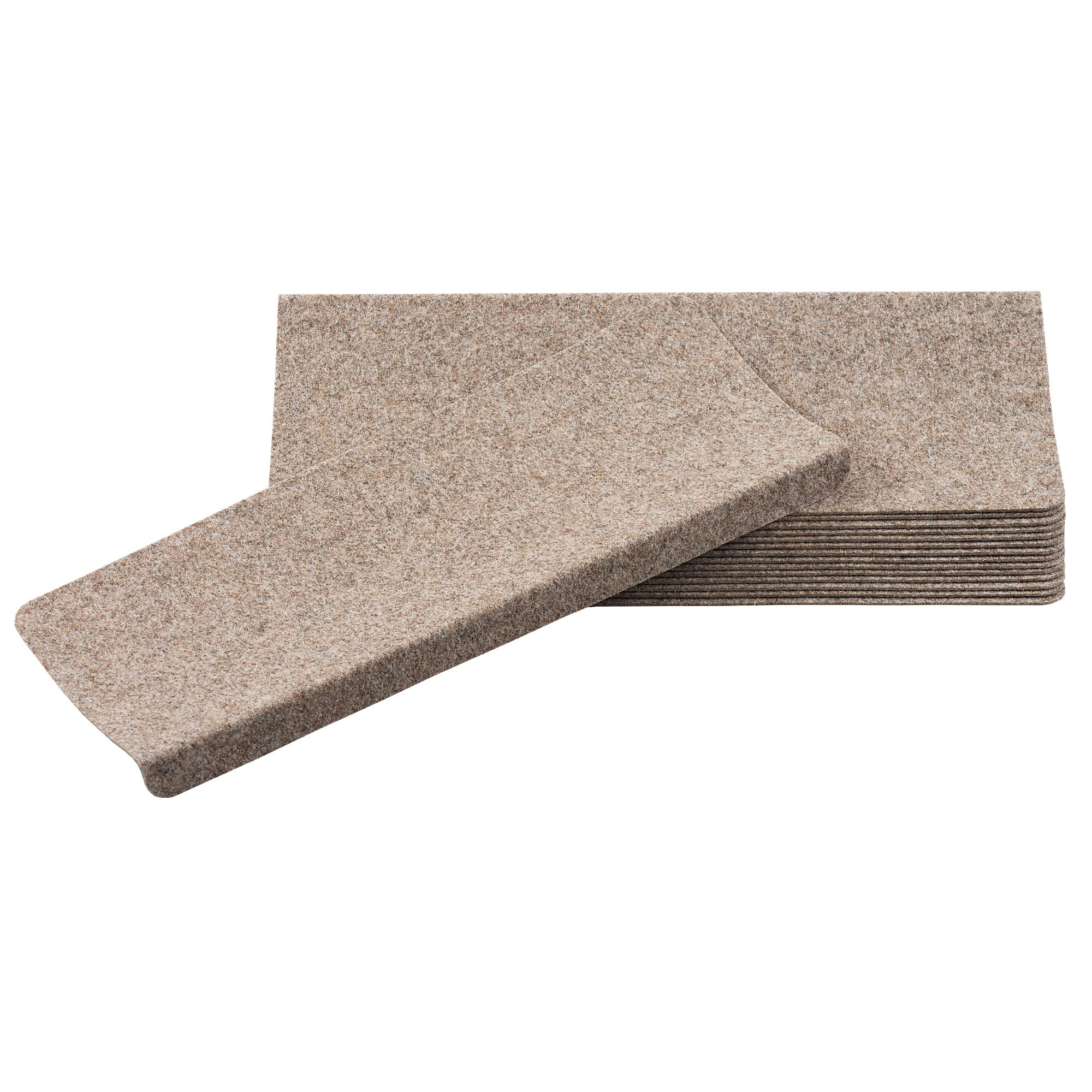Pergamon Trend Nadelfilz Stufenmatte Bent Beige Braun Mix (eckig) einzeln oder im 15er Set