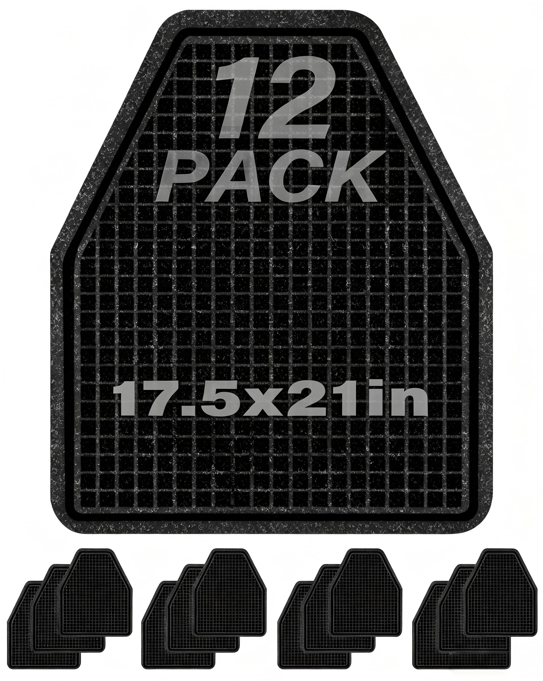 12 Pack Uniral Mats,17.5x21in Professional Bathroom Urinal Mat for Floor