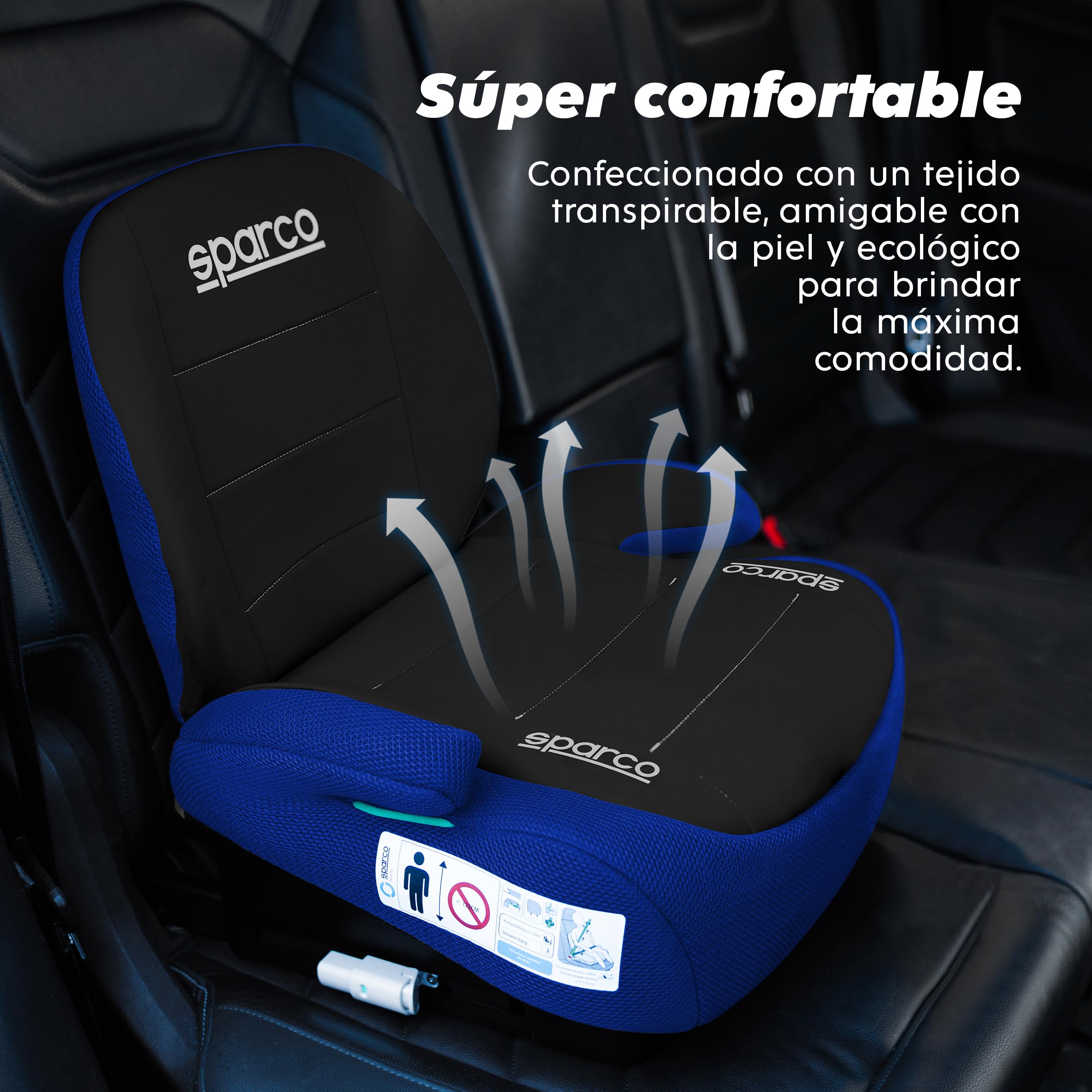 Sparco F100KI Nero Blu Rialzo con Schienale