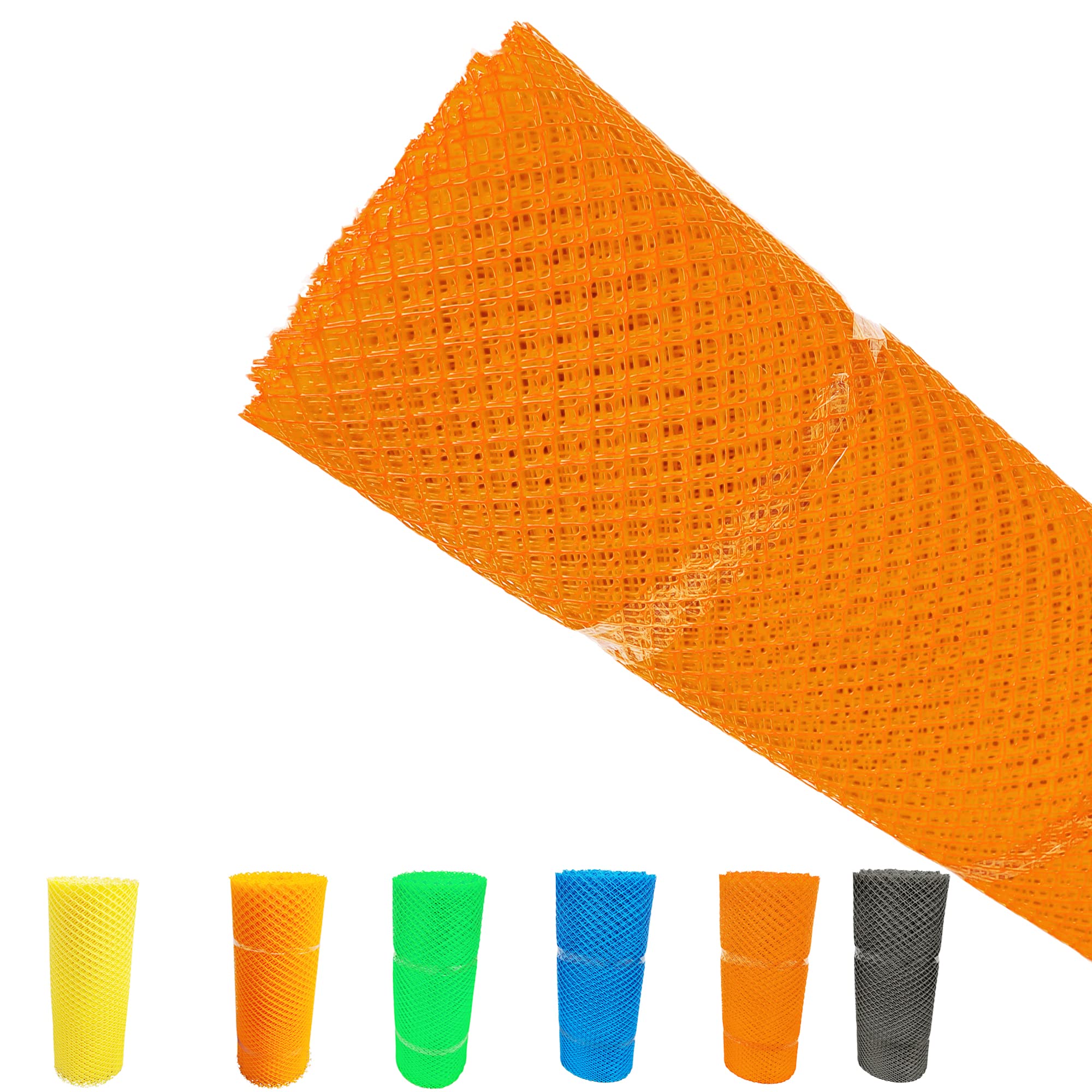 3.3 Feet Height X 25 Feet Length UV Stabilized PVC Tree Guard Net_Fencing net_Fencing Mesh_Anti Bird Net_Orange Color SP45-image-21