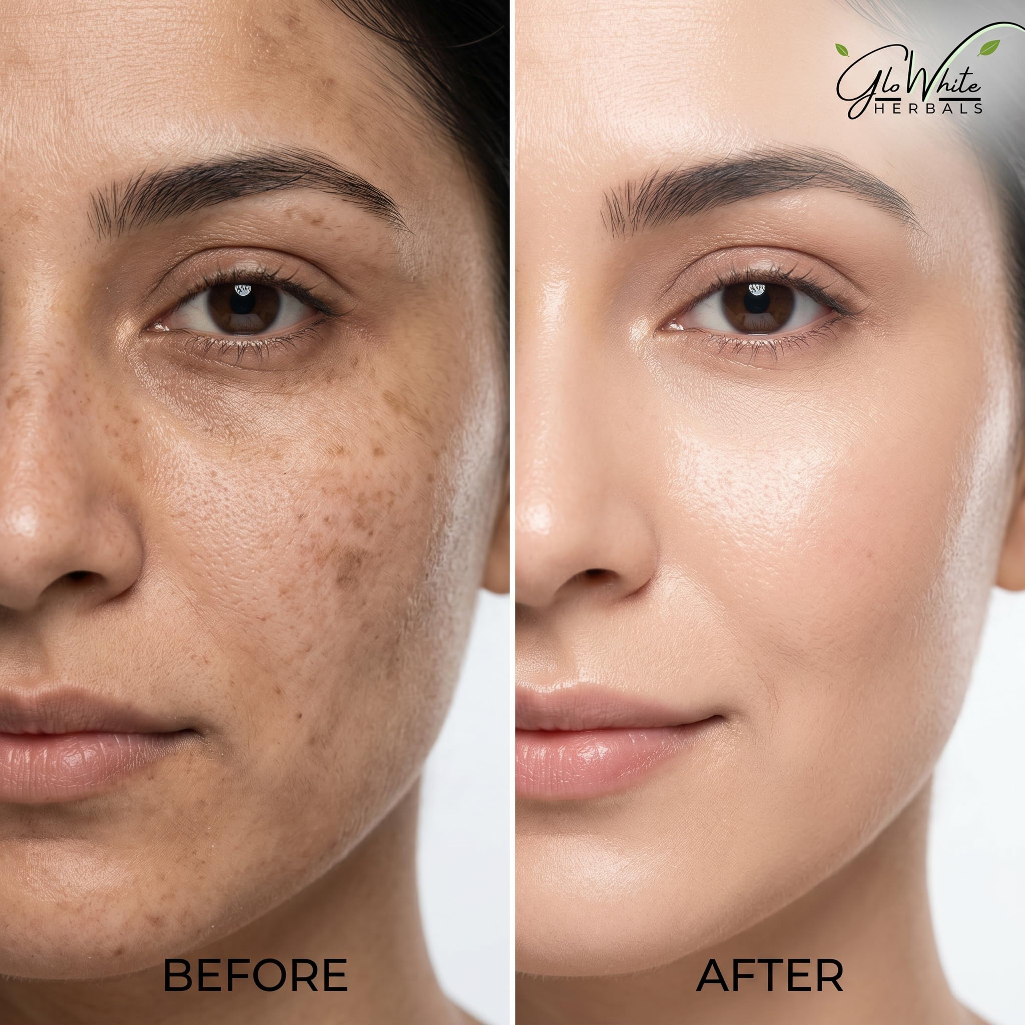 GloWhite Herbals Advance Diamond Bleach For Face | 1st Dermatologically Tested No-Itching Gentle Bleach For Women | Enriched With Diamond Dust & Niacinamide | With Pre Cream & Post Serum | 410g 1