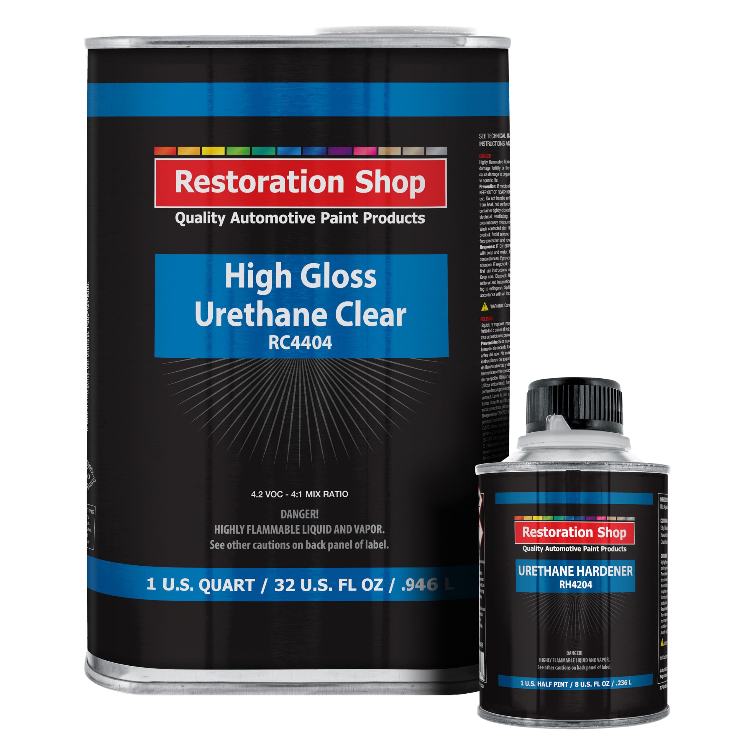 Restoration Shop 1.25 Quarts 2K Clear Coat Automotive Paint Kit