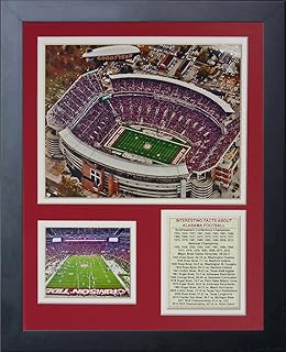 Legends Never Die University of Alabama Bryant-Denny Stadium Framed Photo Collage, 11 by 14-Inch,Black