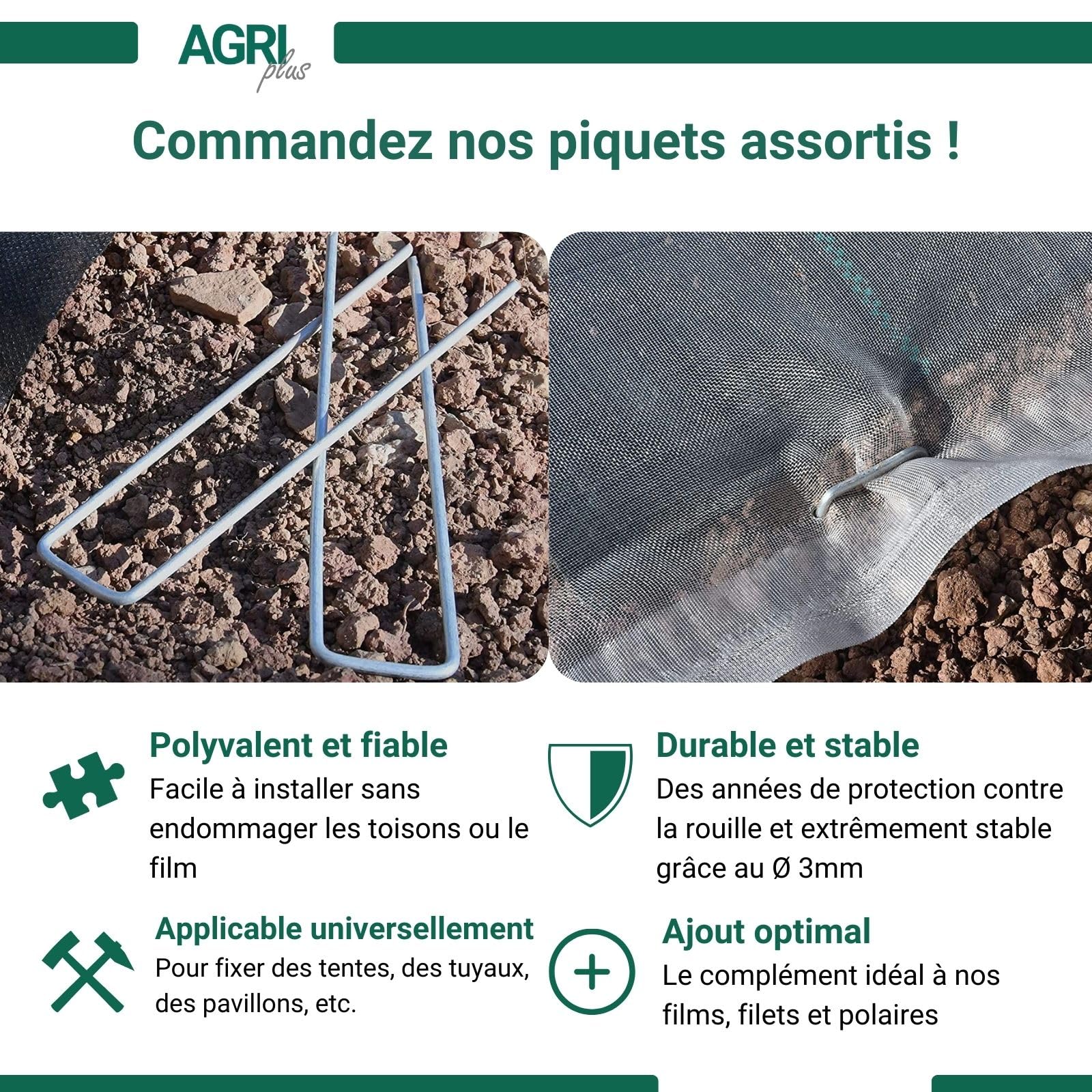 AGRI plus Filet de Protection des légumes 2 x 50 m I Filet de Protection des Cultures indéchirable I Filet Transparent pour l'extérieur I Résistant aux UV & poreux I Mailles 0,8 x 0,8 mm