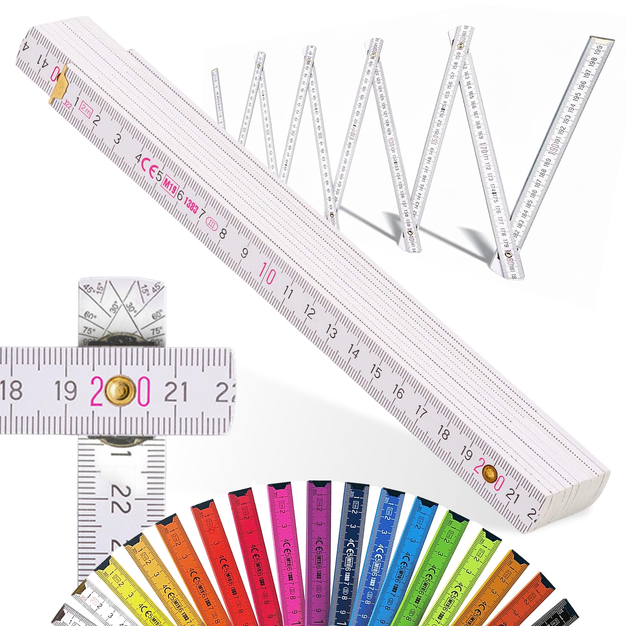 Duimstok METRIE PERFECT 10-2m wit 100 stuks