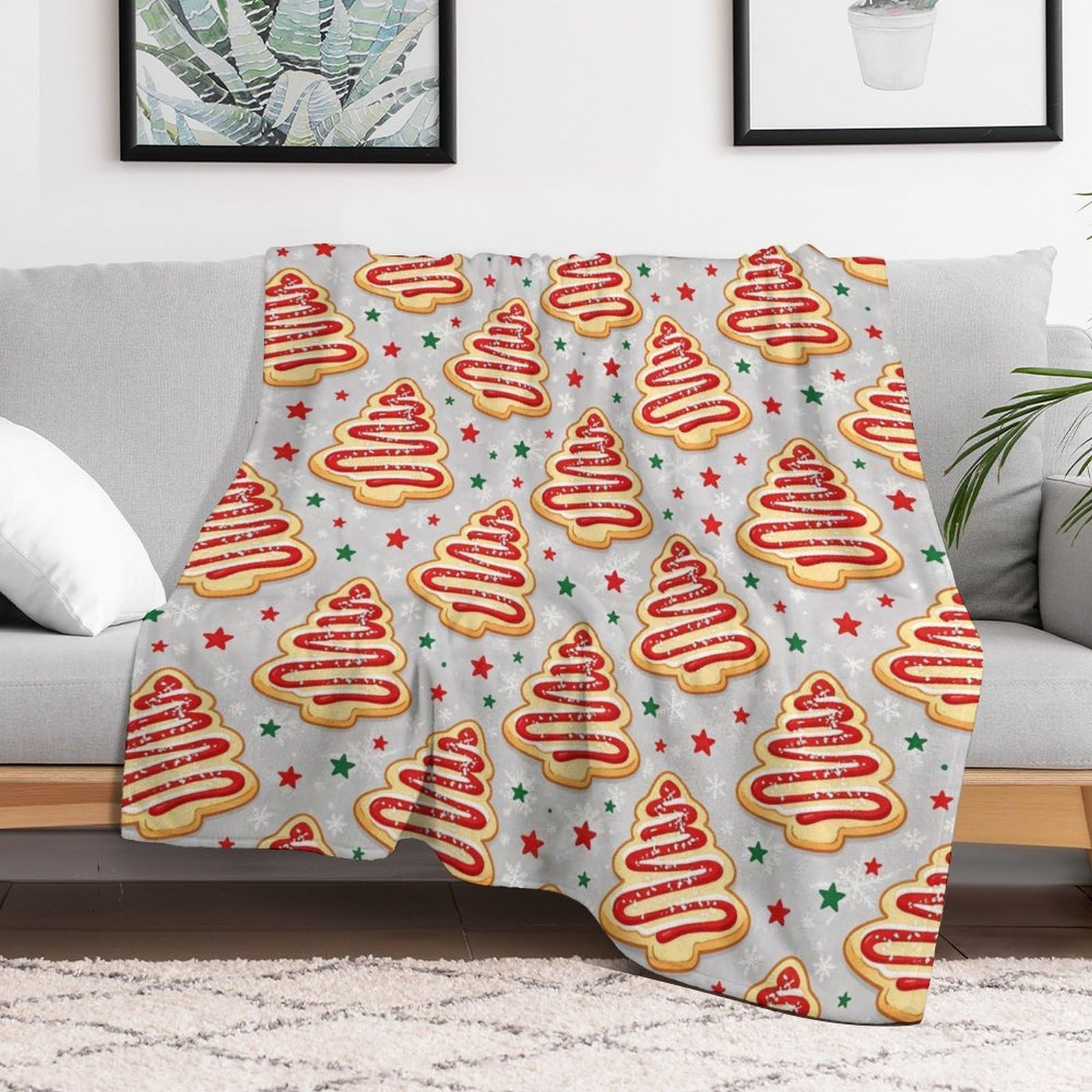 Amazon.com: MEIKKO Soft Throw Blanket Christmas Tree Cakes