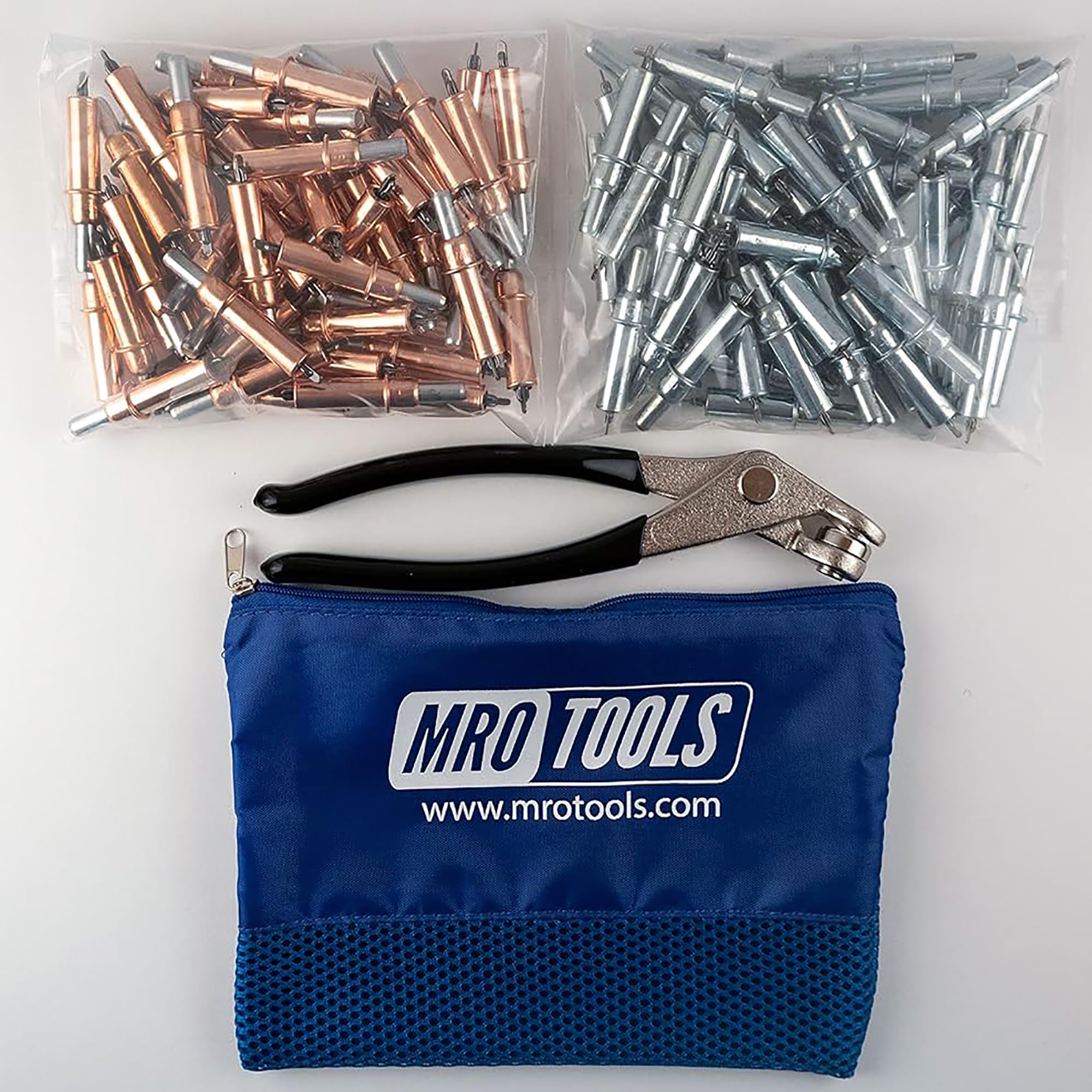 50 1/8 & 50 3/32 Zephyr Kwik-Lok Cleco Fasteners + Cleco Pliers w/Carry Bag (KZ4S100-3)