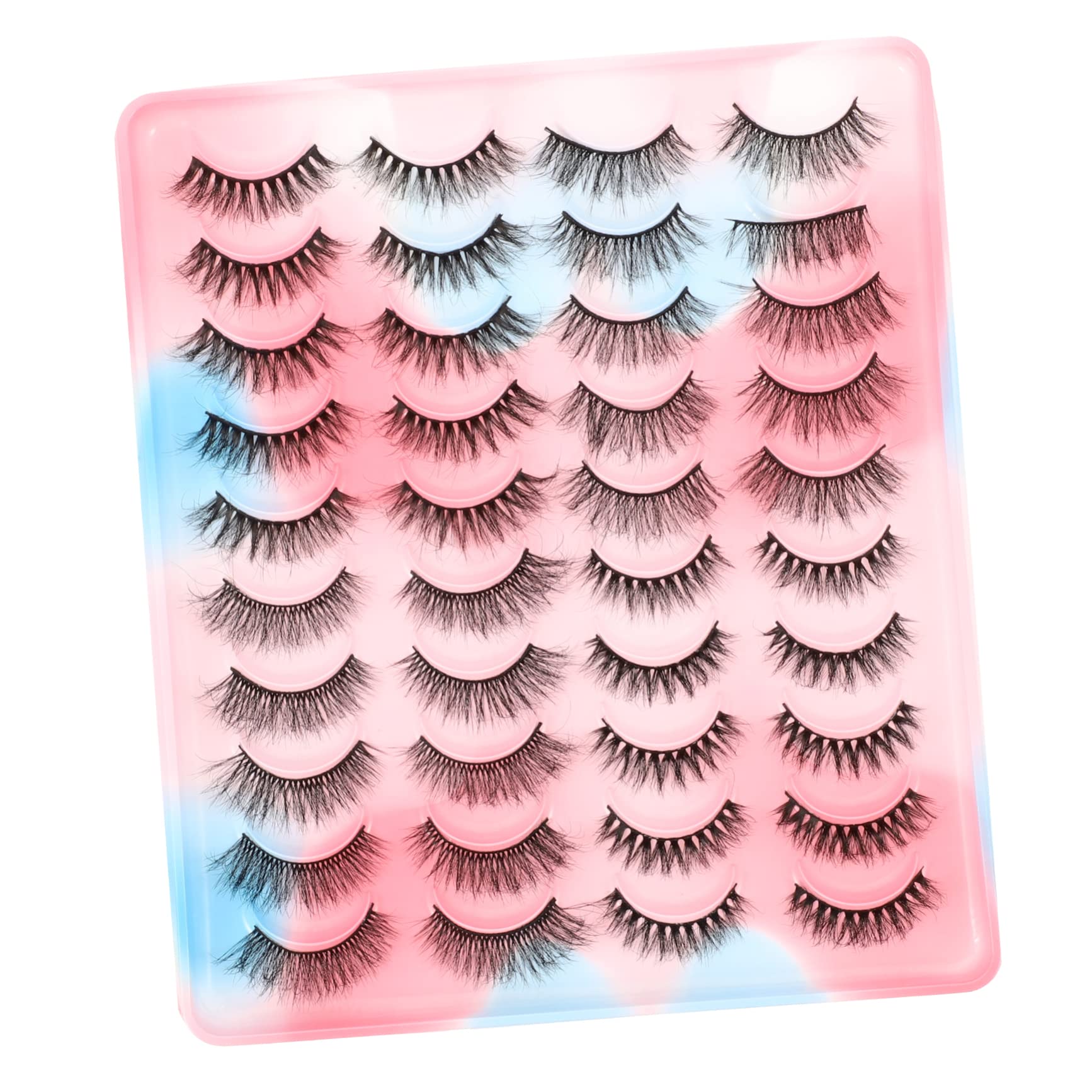 FRCOLOR 4 Juegos De Extensiones De Pestañas Postizas Para Niñas Fáciles De Aplicar Para Un Look Diario Y Nocturno 20 Pares X 4