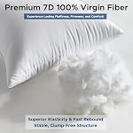 12 x 20 Throw Pillow Inserts Pack of 2 Small White Decorative Lumbar Pillows for Living Room Couch Bed Sofa Rectangle Cushion Sham Stuffer Indoor
