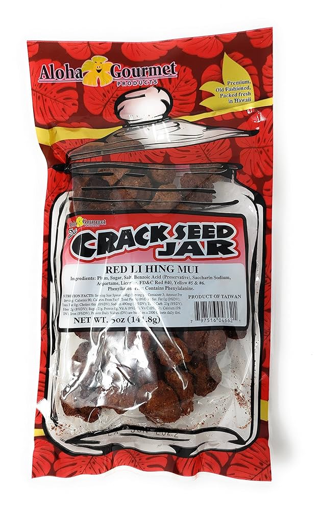 Amazon.com: Aloha Gourmet Da Crack Seed Jar Red Li Hing Mui