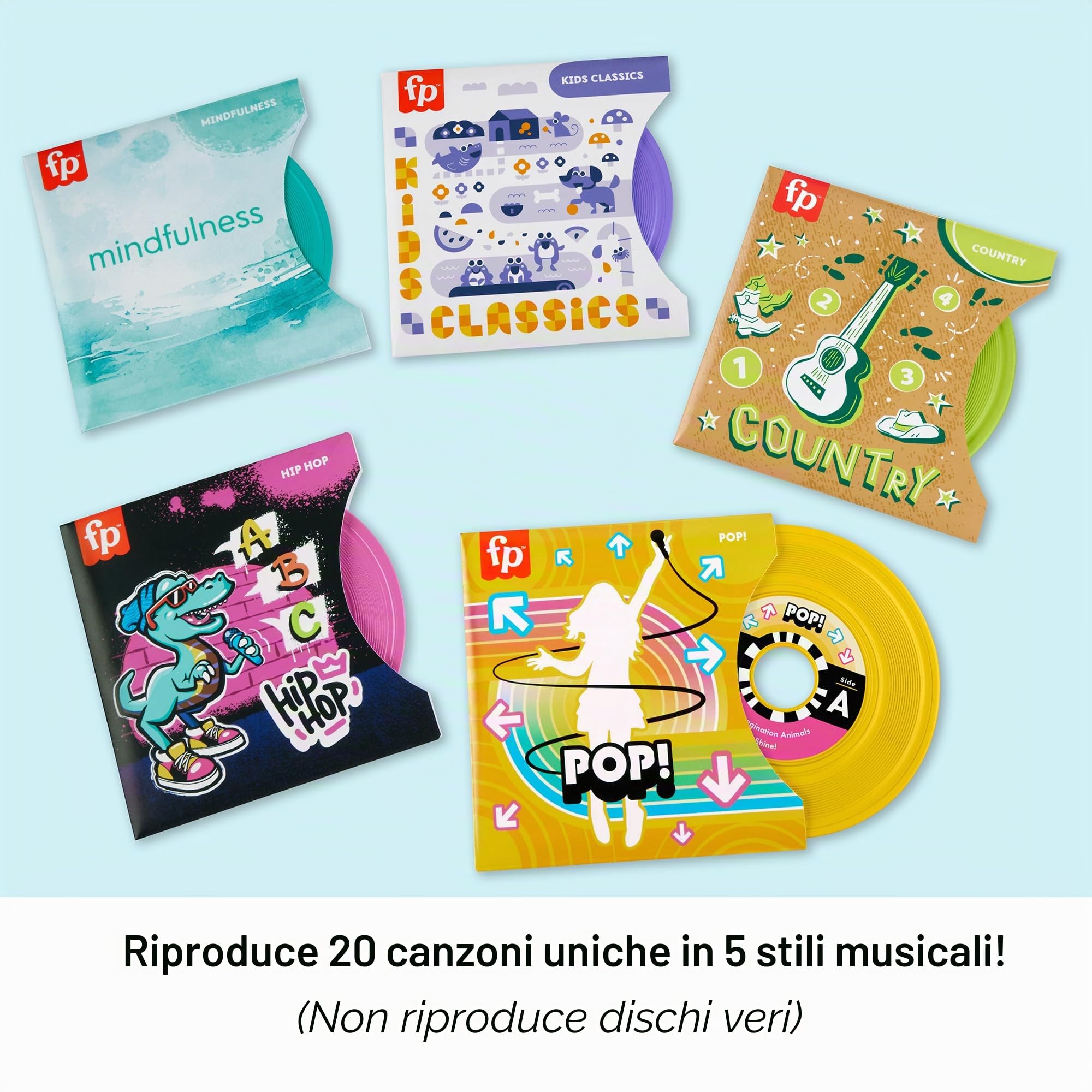 Fisher-Price Giocattolo Musicale, Giradischi Rockin' per Bambini in età prescolare a Partire dai 3 Anni