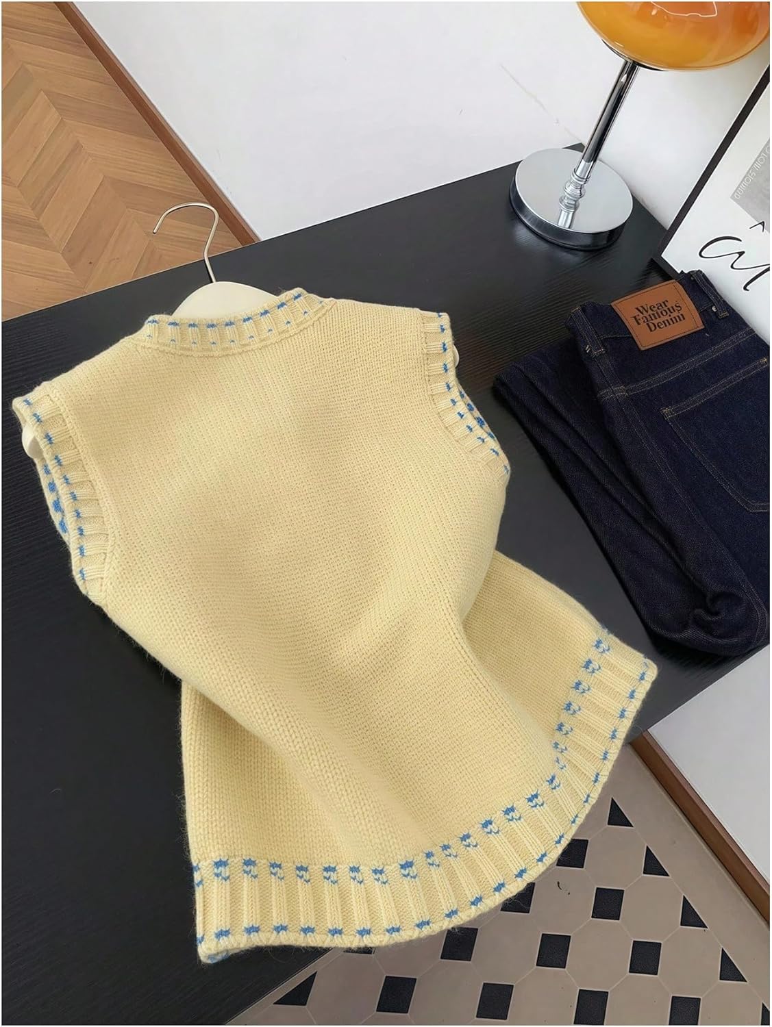 GORGLITTER Women's Button Up Sweater Vest Boho Knit Tank Tops Lightweight Cute Casual Crewneck Summer Going Out Outfits - Image 2