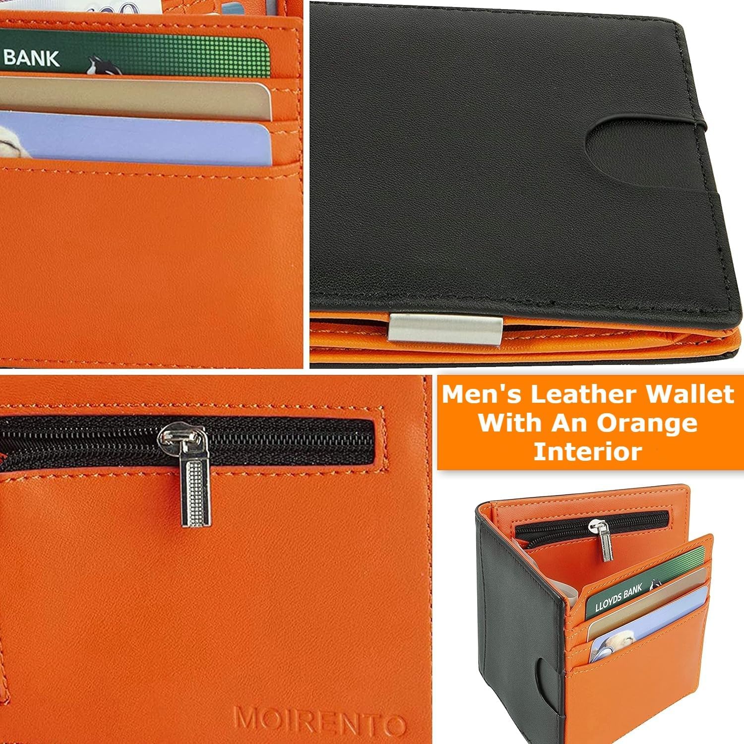 セール メンズ BrownTan レザーウォレット RFIDブロック 本物のタン三つ折りレザー コインポケット付き アンチスキャン/詐欺防止 メンズ  BrownTan レザーウォレット RFIDブロック 本物のタン三