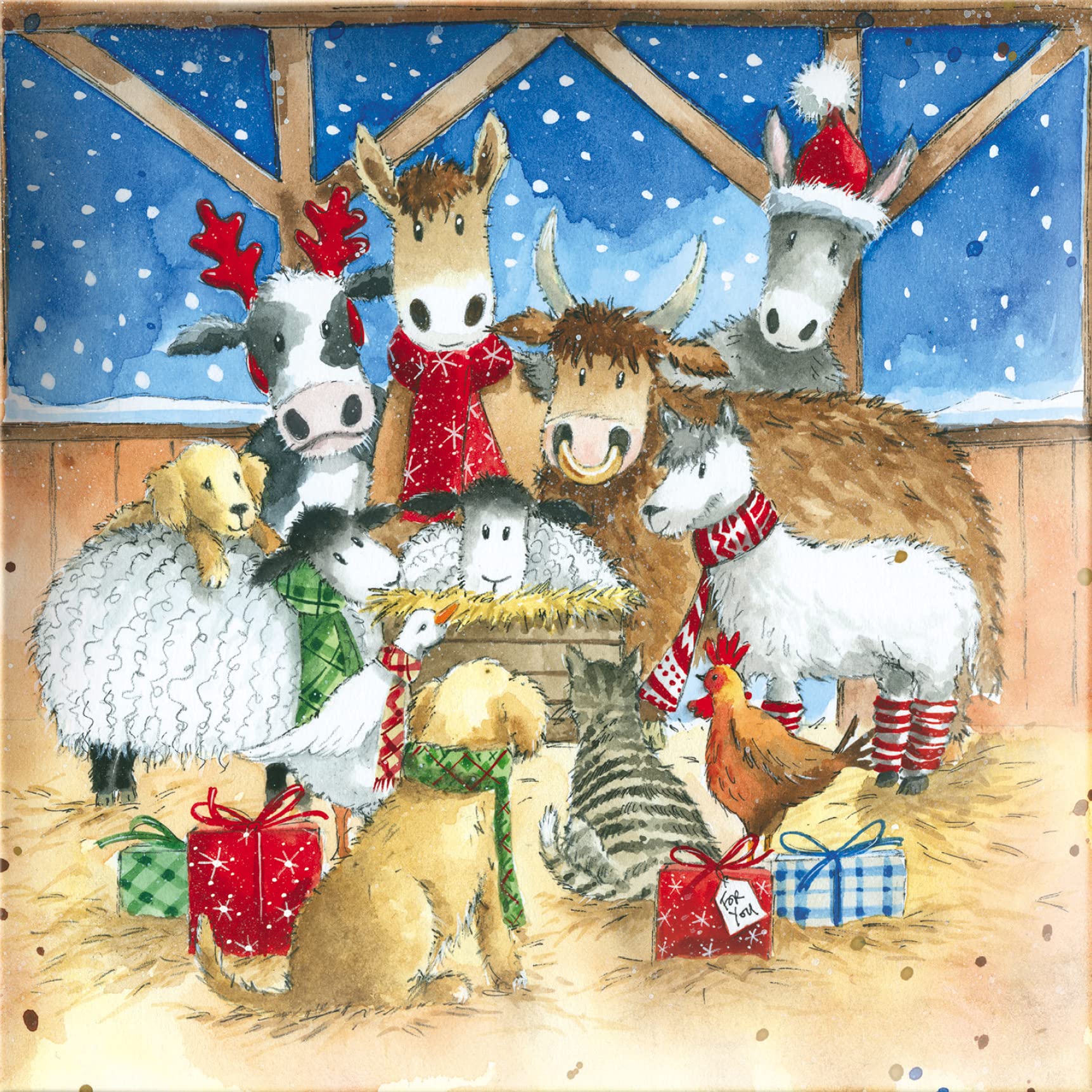 Paper House Box Of 20 Artistic Charity Christmas Cards – 'Popping - View #10