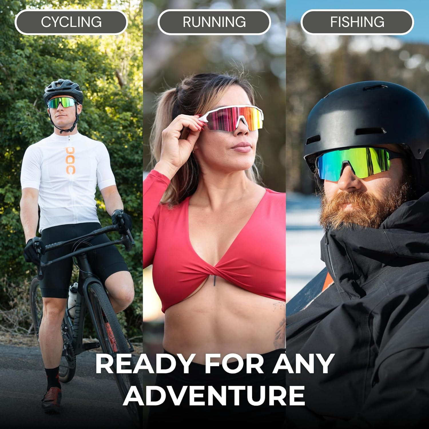 ShadyVEU AERROW SD Half Frame Sports TR90 Polarized Super Dark UV400 Mens Womens Anti Glare Sunglasses - Image 5