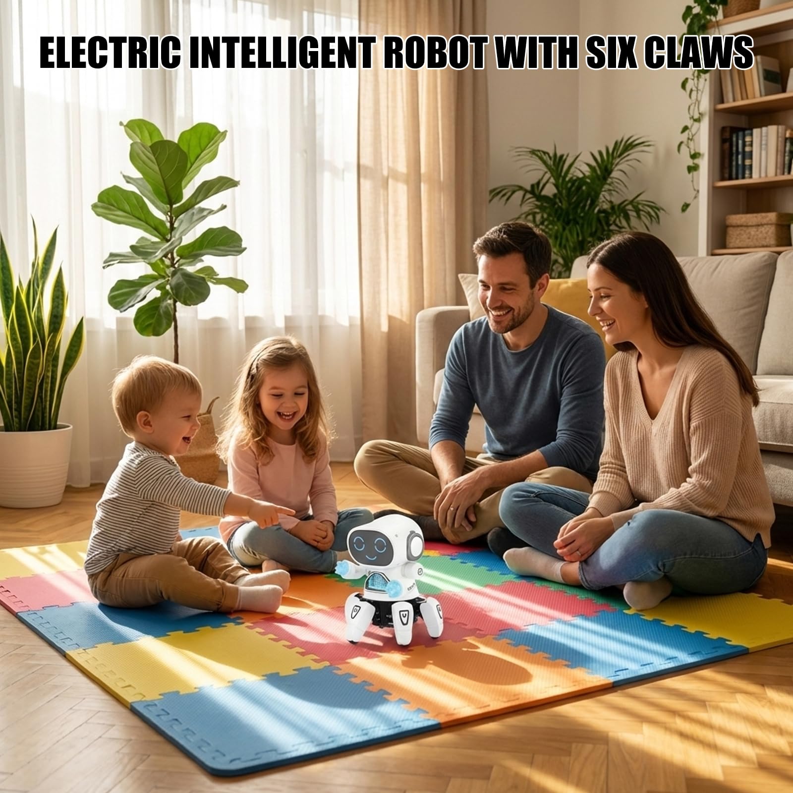 Interactive Six Claws Robot for Learning and Family Fun with Music Learning Robot — view 2