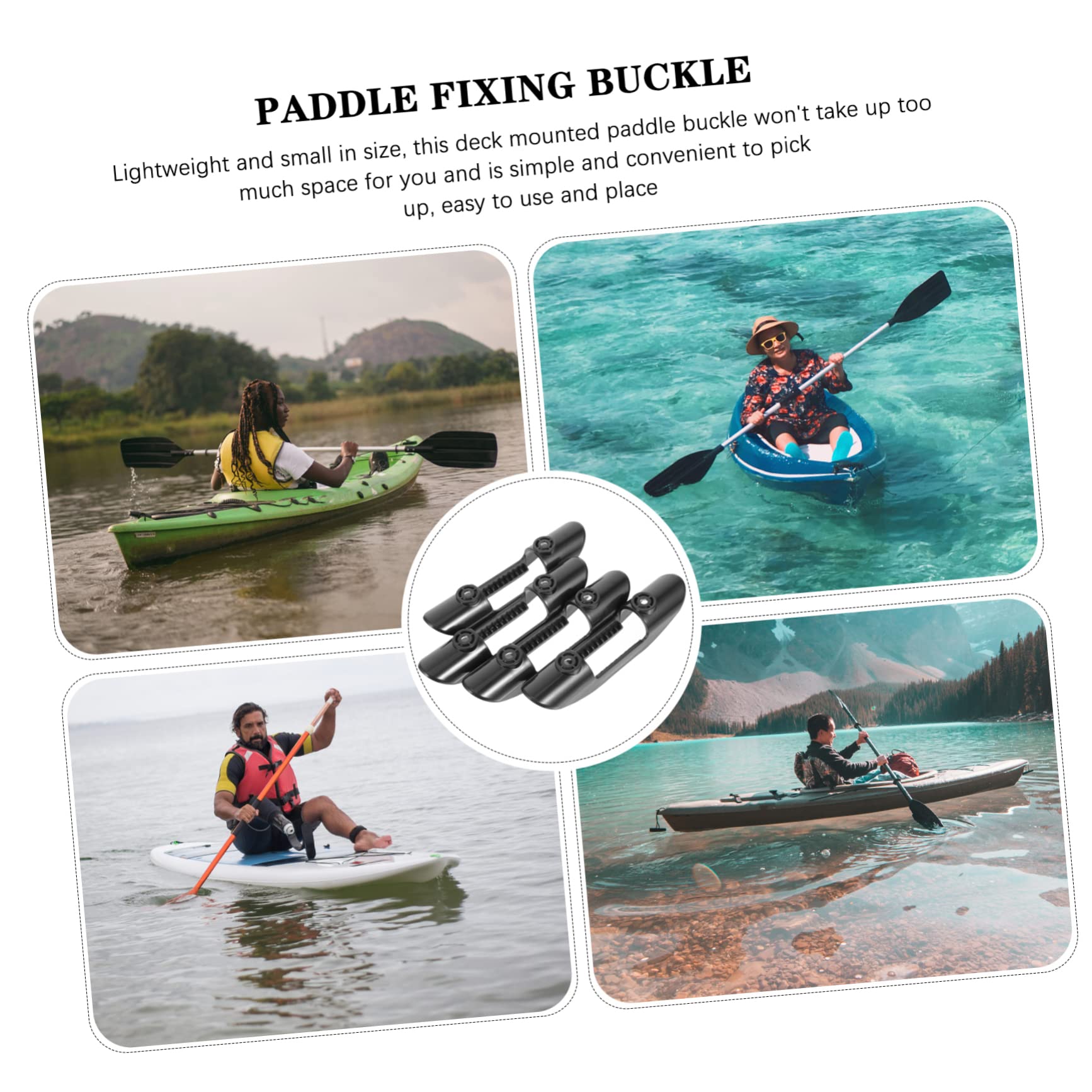 UPKOCH Paddelschnalle Kajak Paddelhalter Clip An Deck Montierter Paddelhalter Halter Für Paddelhalterung Paddelhalter Für Kanus Paddelklemme Mit Schraube Paddel-Clip Black Plastik