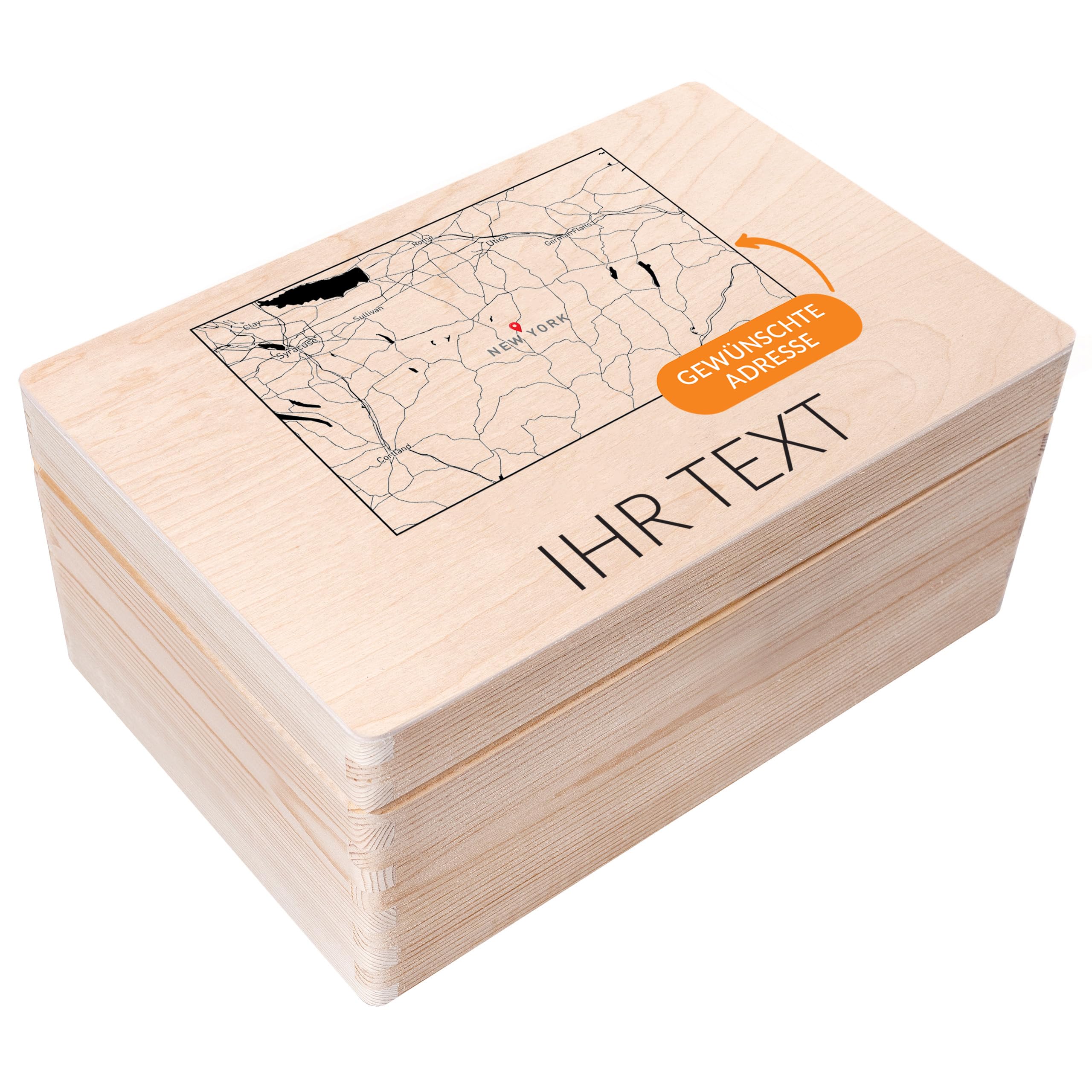 Creative Deco Wo Alles Begann Personalisierte Geschenke Koordinaten + Wunschtext Holzkiste | Geschenk für Ihn und Sie Deko | Individuelles Geschenk für Frauen, Männer und Paar
