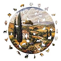 Iconic Puzzles – Toscana, Italia, puzzle in legno 100% sostenibile, Regali per Bambini e Adulti, taglia L, 600 Pezzi