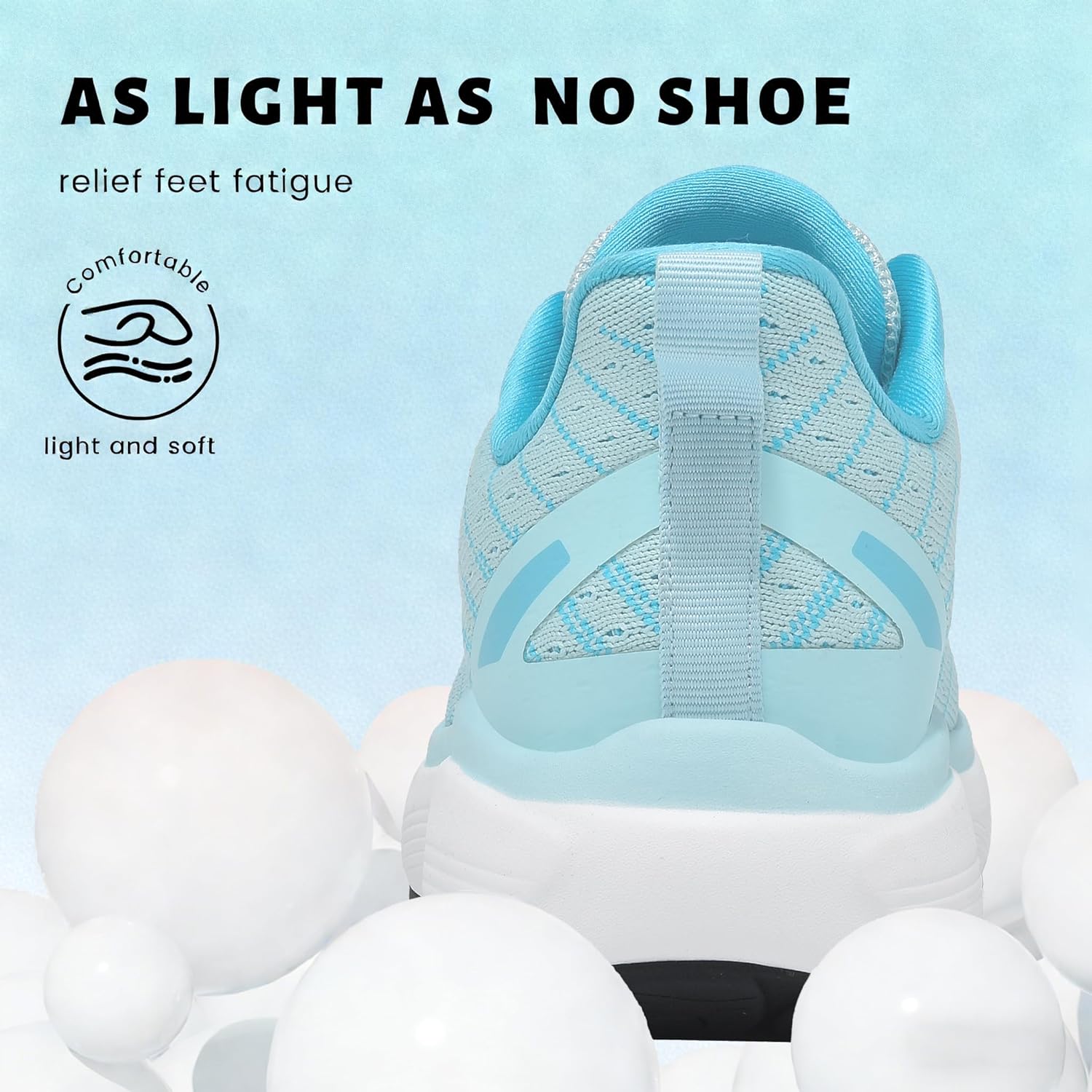 Wondamo Women's Walking Shoes Slip On Comfortable Rebound Running Tennis Shoes Lightweight Breathable Non Slip Supportive Casual Athletic Fashion Sneakers