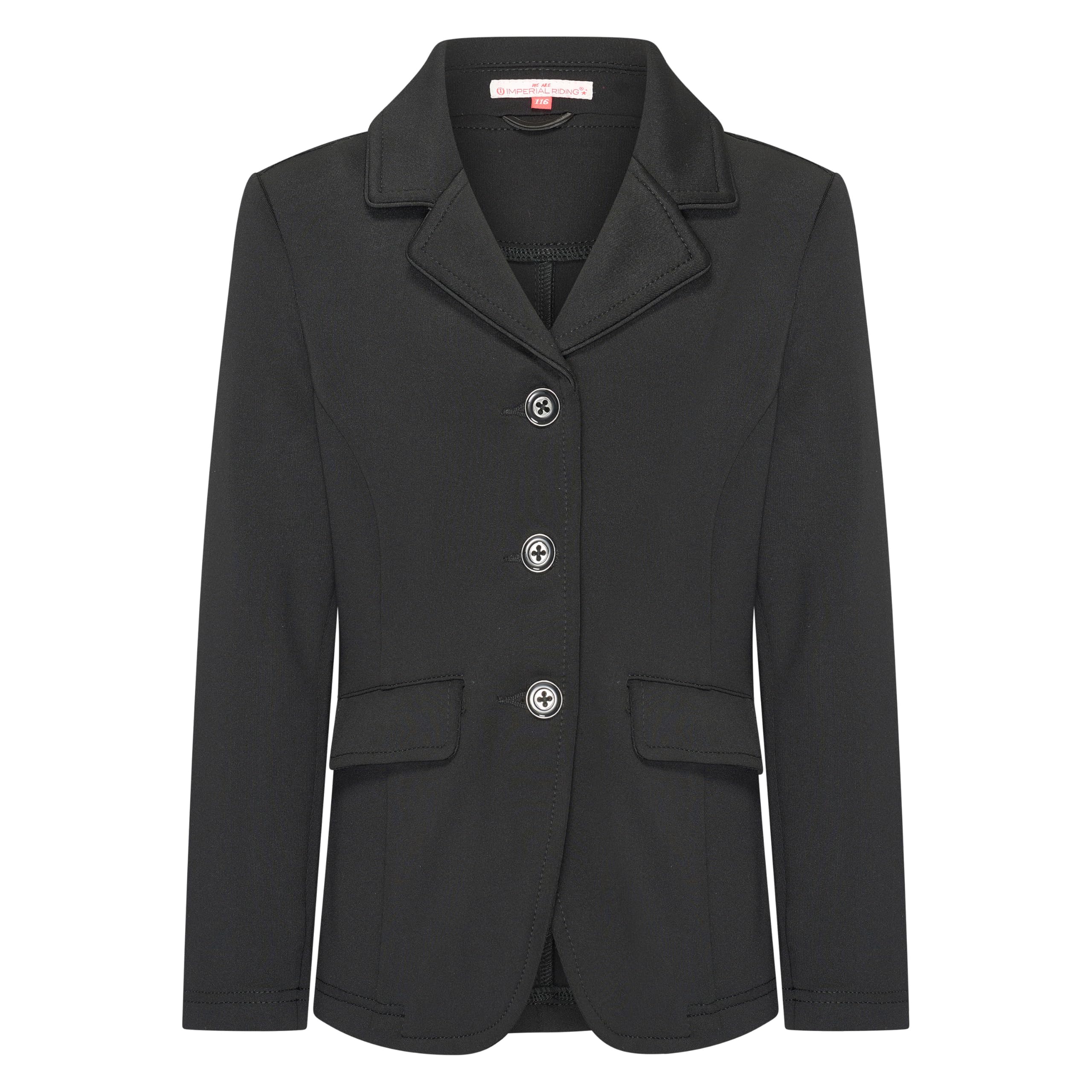 Imperial Riding Kinder Turnierjackett IRH Basic, Turnierjacke mit 3-Knopf-Verschluss, ungefüttert, mit Pattentaschen und Rückenschlitzen