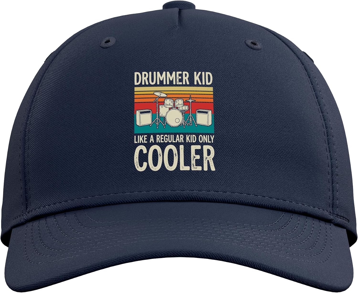 Drummer Kid Like Regular Only Cooler Drums Musician Music Adjustable Baseball Hat image 2