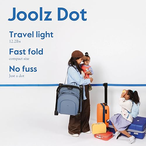 Miniatura 3 de Joolz Dot - Cochecito de viaje ultraligero para niños pequeños, compacto y de avión (solo 12.2 libras), diseño plegable con una sola mano, toldo UPF