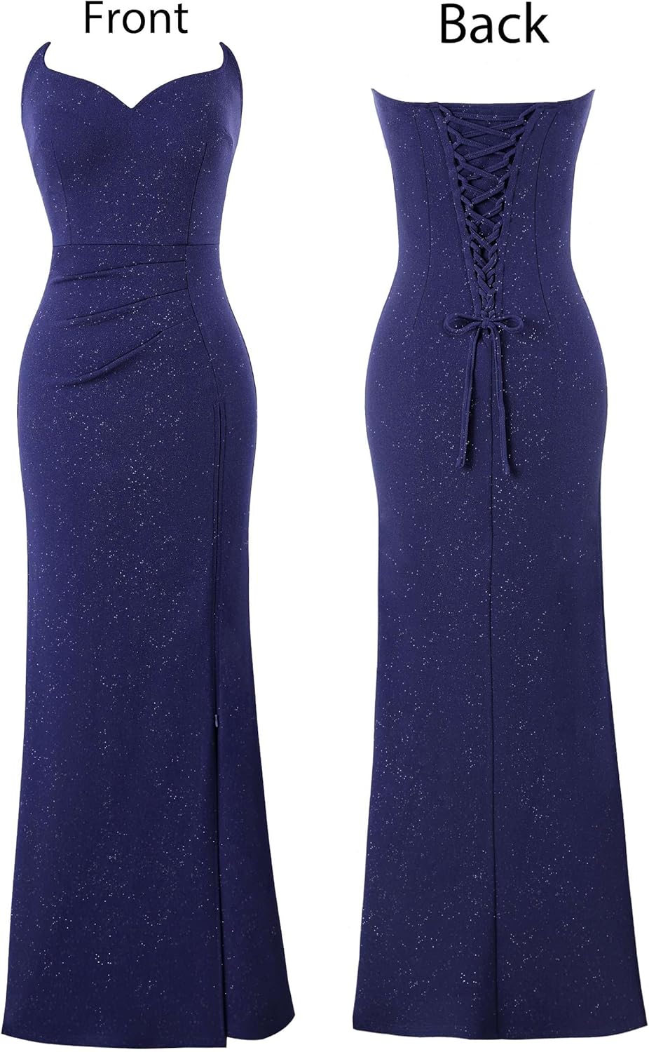 VFSHOW Womens Prom Formal Sexy Sweetheart Neck Black Tie Strapless High Slit Maxi Dress Wedding Guest Cocktail Evening Gown - Image 7