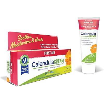 Boiron Calendula Cream for Relief from Rashes, Skin Irritations, Razor Burn, Insect Bites, or Sunburns - Non-Greasy and Fragrance-Free - 2.5 oz