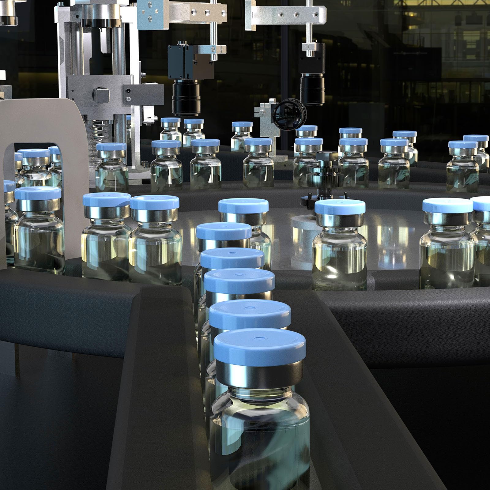 PATIKIL 300 Stück Aluminium Plastikkappen, 20mm Caps Verschlüsse, Flaschenverschlüsse Plastik Aluminium Kappen Abdeckung für Glasfläschchen, Blau