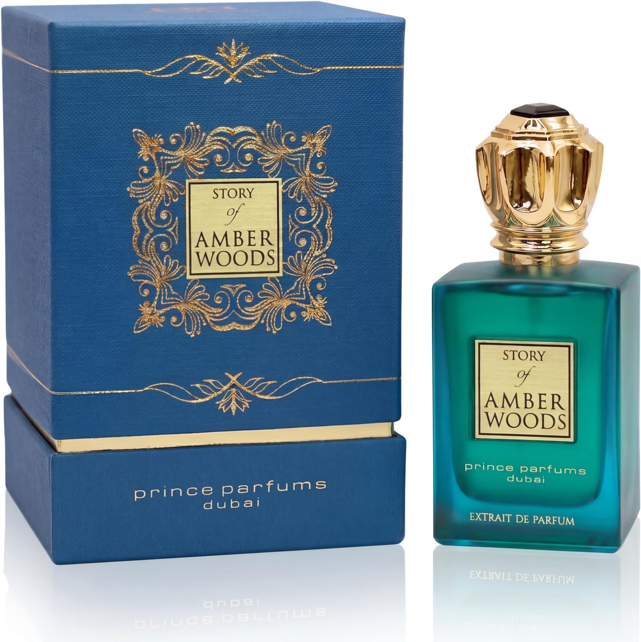 Prince Parfums Dubai - The Story of Amber Woods - 3.4 Ounces - Exquisite Men's Extrait de Parfum - Rich, Luxurious Scent of Amber, Cedar, Vetiver for the Modern Man - Depth, Warmth & Mastery