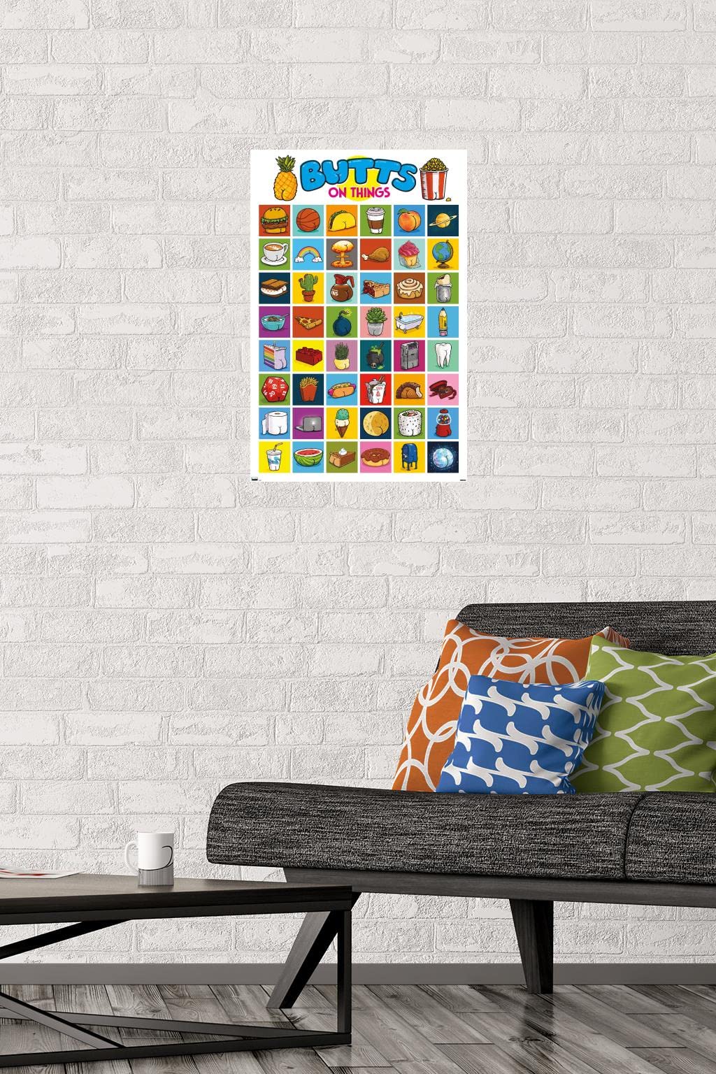 Brian Cook: Butts On Things - Sweets Wall Poster, 34L\" X 22.4W\", Premium Unframed Version