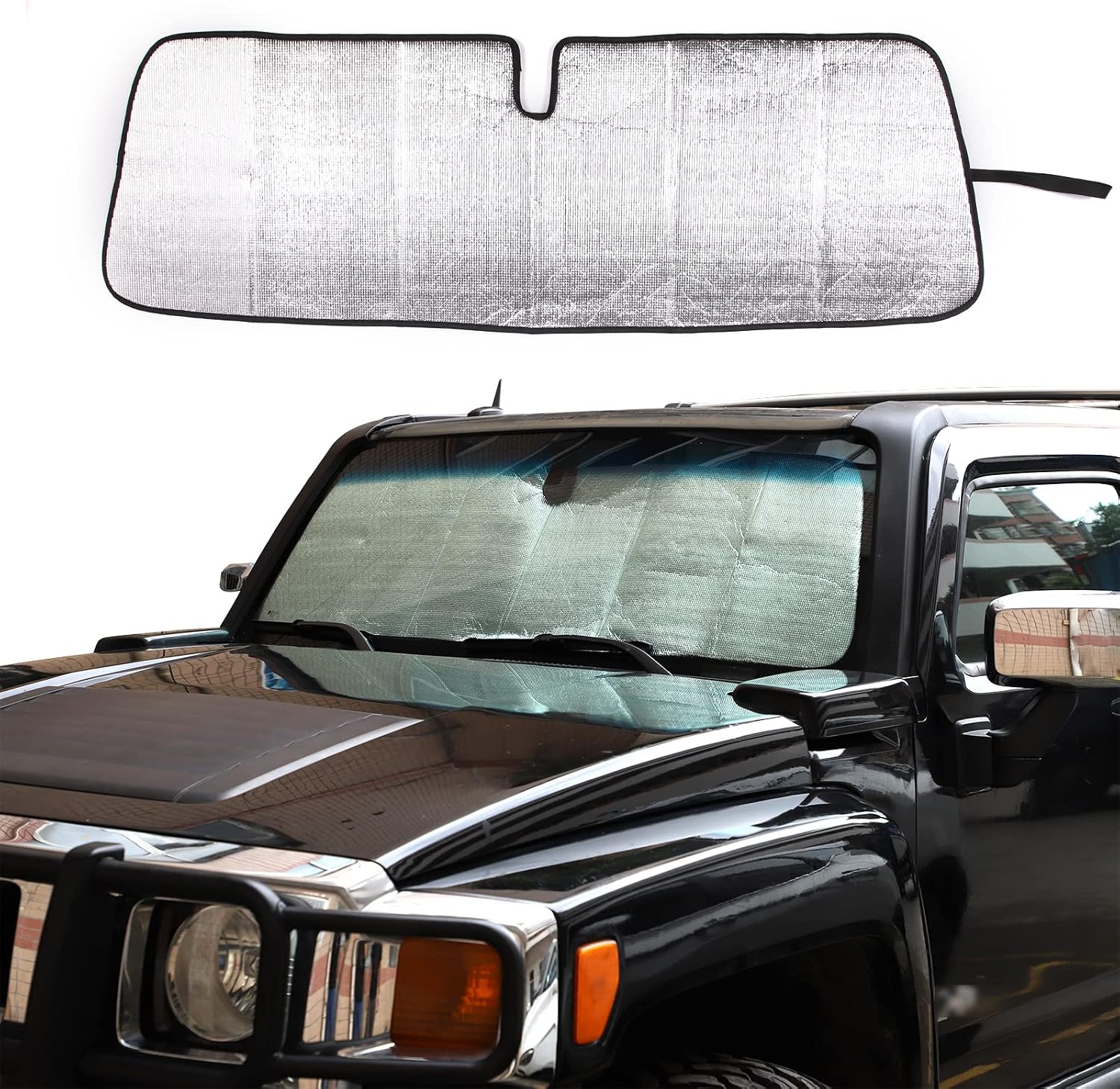Car Windshield Sunshade UV Ray Reflector for Hummer H3 2005-2009 Front Window Sun Shade Shield Cover Foldable Reflective Sun Visor