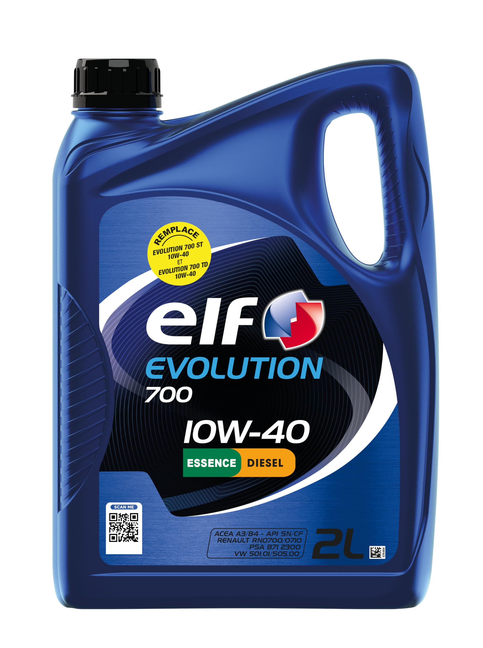 ELF EVOLUTION 700 10W-​40, Huile moteur essence et Diesel, 2 litres