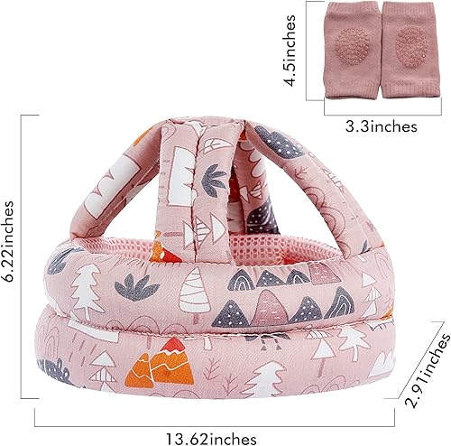 Miniatura 4 de BB-1003 - Casco de seguridad para bebé, transpirable y ajustable, cojín para la cabeza, para correr, caminar y gatear (rosa), BB-1003