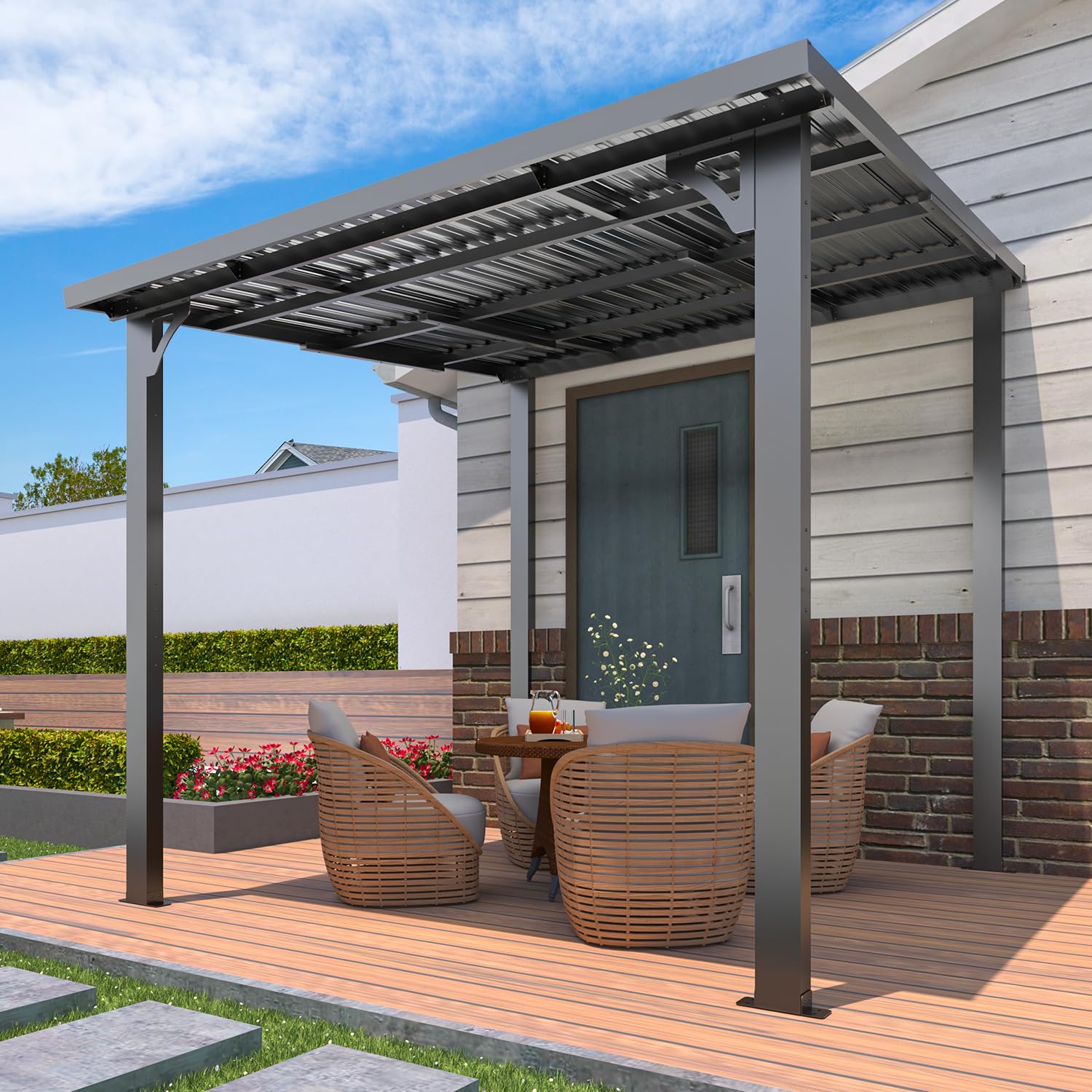 U-MAX 8x8 Outdoor Pergola Hardtop Gazebo main product image