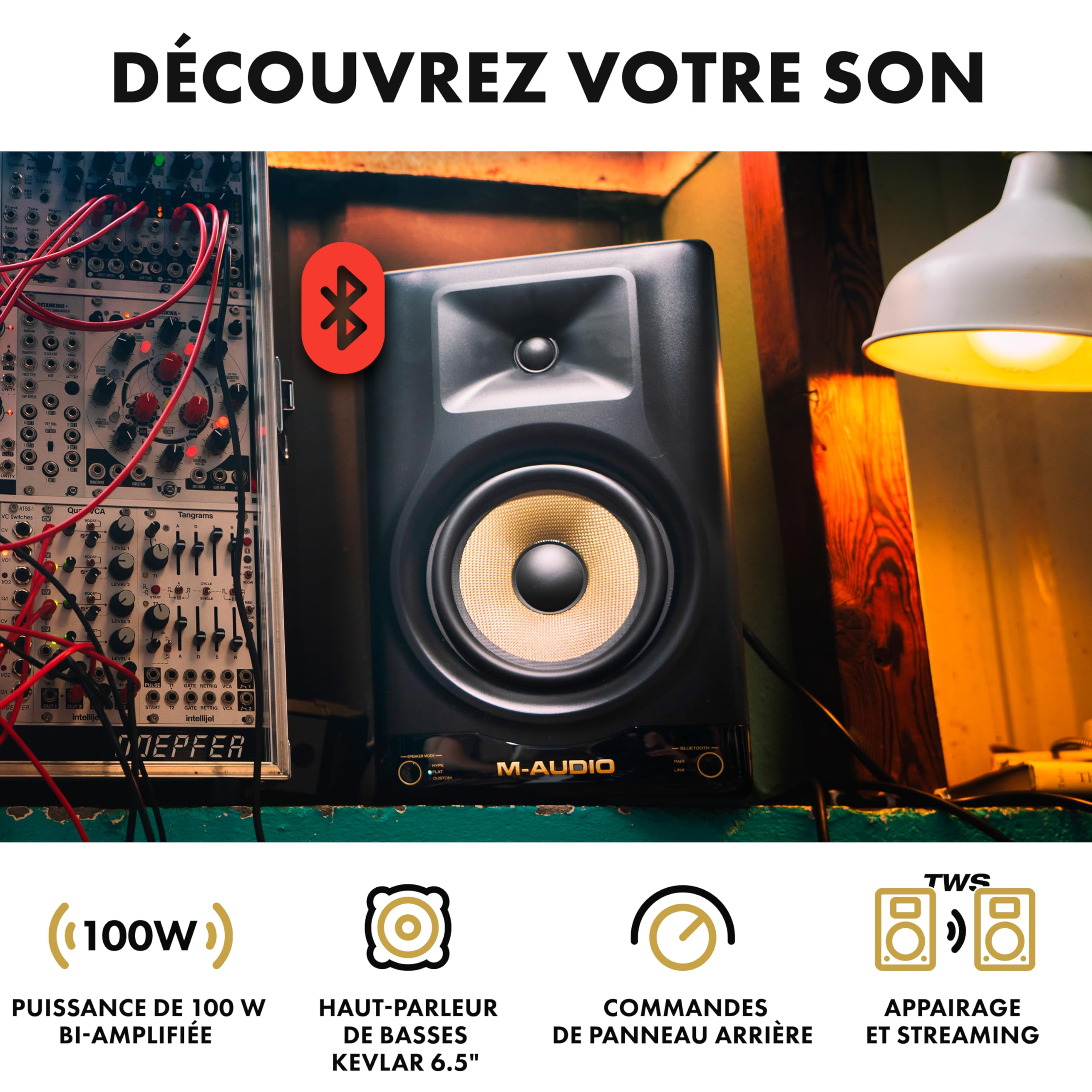 M-AUDIO Forty Sixty Enceinte de Monitoring Studio 6.5" 100W Bluetooth DSP