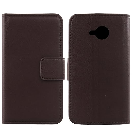 Gukas Design Genuine Leather Case for HTC U11 Life Wallet Premium Flip Protection Cover Skin Pouch with Card Slot (Dark Brown)