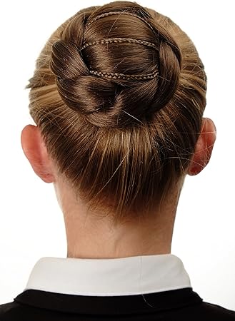 WIG ME UP - Chignon postiche tressé folklorique peigne et épingle brun doré  N672-12 : Amazon.fr: Beauté et Parfum