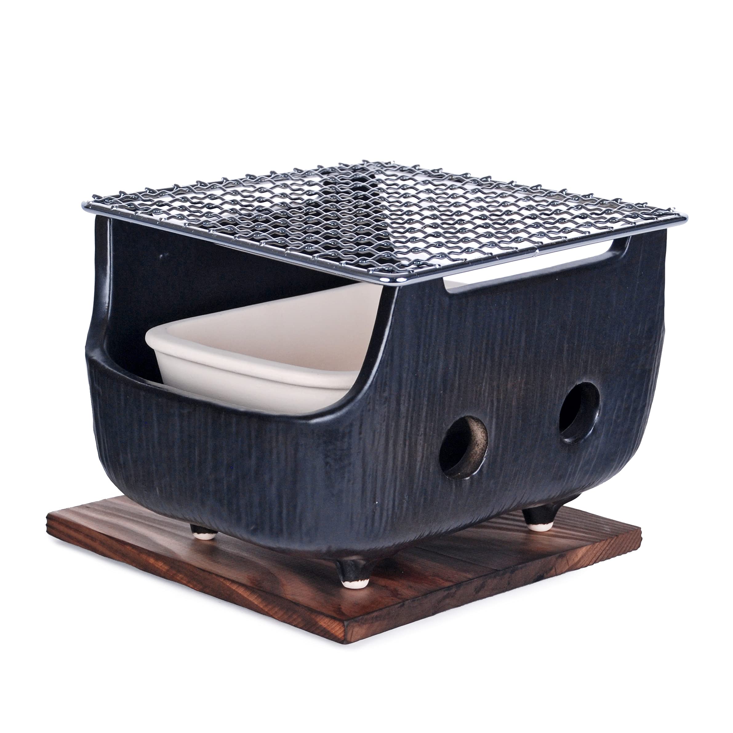 Buy Hinomaru Collection Japanese Mashiko Yaki op Shichirin Mizu Konro Binchotan Charcoal Grill